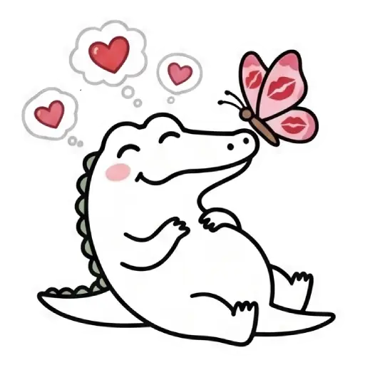 florak stickers, cute, funny, stickers, WhatsApp stickers, sticker pack, Alligator (61)